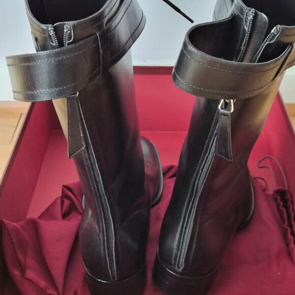 Tamara Mellon Nagoya Black Combat Boots Sz 40.5 - Picture 6 of 10